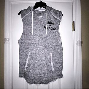 Under Armour Gray Sleeveless Hoodie size small